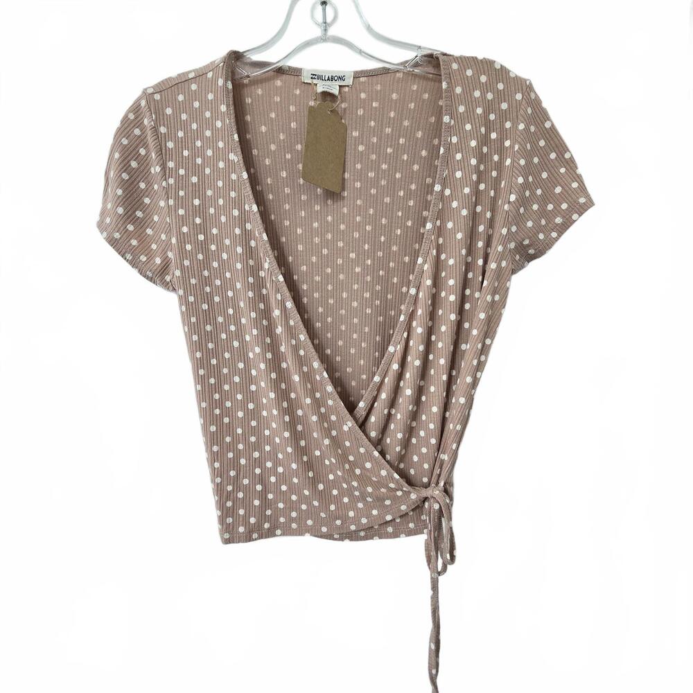 Billabong Women's Polka Dot Wrap Top, Size Med.